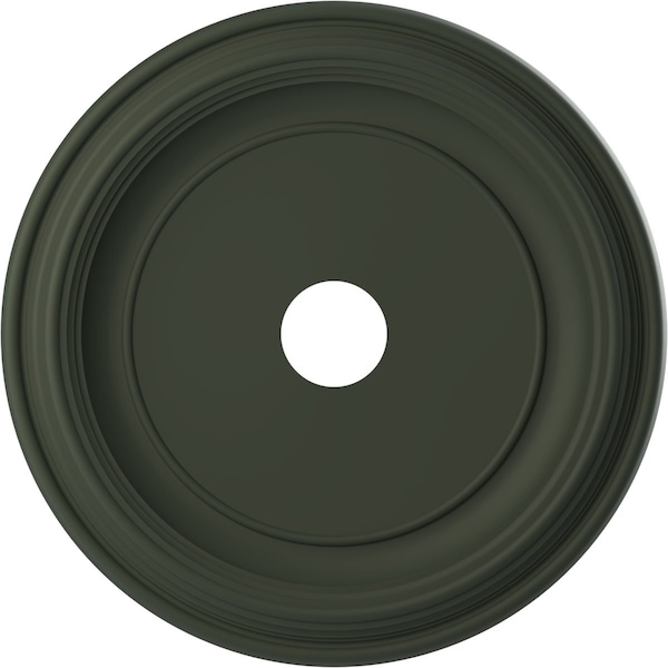Ekena Millwork PVC Medallion (Canopies up to 13 1/2"), 22"OD x 3 1/2"ID x 1 1/2"P, Satin Hunt Club Green CMP22TRGHC - main